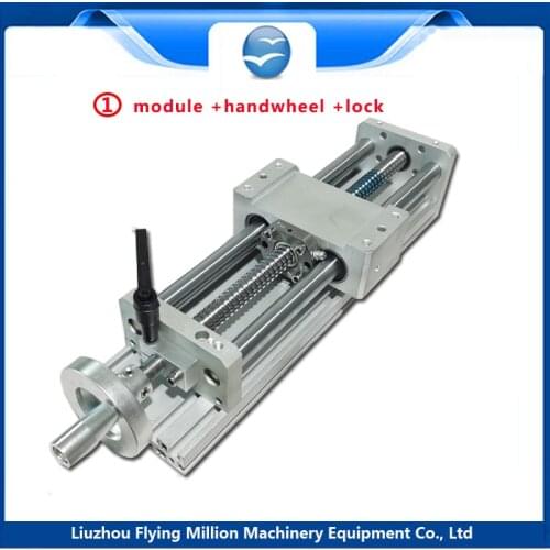 Stroke 50-500MM CNC Linear module Sliding Table Cross Slide Linear Stage SFU1605 Ball screw for Stepper /handwheel
