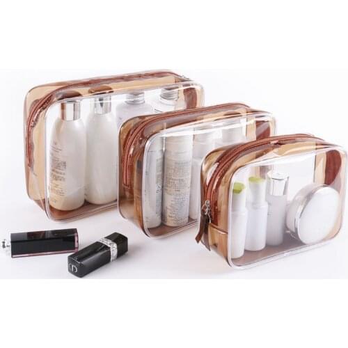 Large capacity PVC cosmetic bag portable shower bag outdoor girl travel storage bag waterproof box wash makeup beauty kit