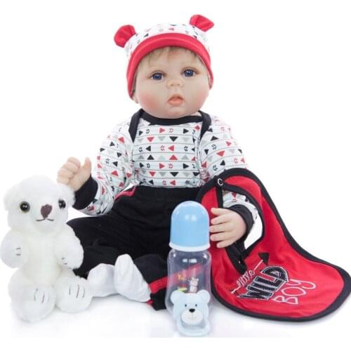 NPK DOLL 55cm Lifelike soft silicone Reborn Baby Dolls Girl Silicone bebe reborn Realistic bonecas cute toy dolls