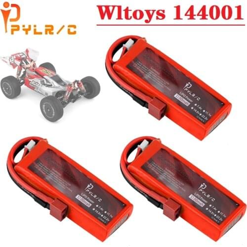 7.4V 3200mah Lipo Battery for Wltoys 1:14 144001 RC Car toys Parts Battery for RC Car Wltoys 144001 1-5PCS 7.4V Battery T Plug