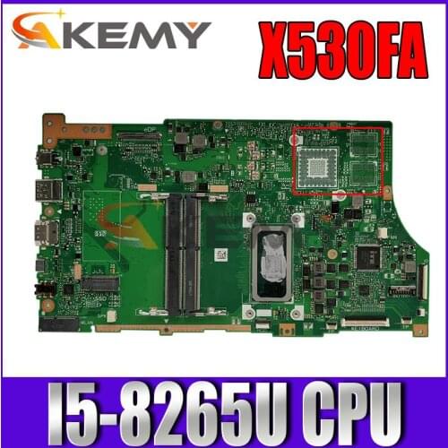 AKEMY Motherboards X530FA Laptop motherboard for ASUS X530FN X530F S5300F 100% TEST original mainboard I5-8265U