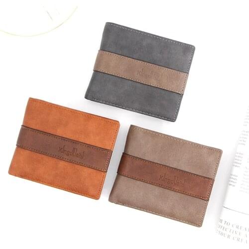 MenBense Mens PU Leather Wallet Coin Purse Card Holder Male Purses Handbag Patchwork Clutch Bag Money Bags Wallets for Men