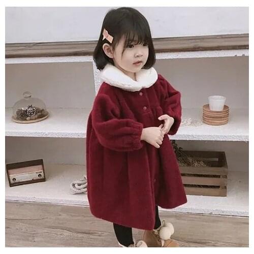2020 new spring autumn/winter Girls Kids cotton-padded clothes velvet coat comfortable cute baby Clothes Children Clothing
