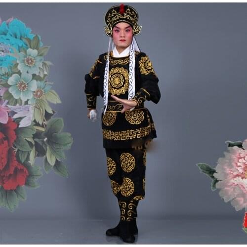 Beijing Opera men clothing HuangMei Drama Outfit generals soldiers walk Peking Opera costume man Film and television stage Wear