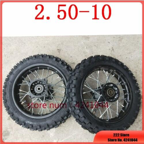 2.50-10 Front or Rear Rims tyres Wheels for Trail Off Road Dirt Bike Motocross Mini 2.50-10 10" Rims tires