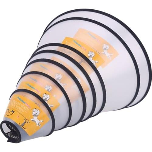 Plastic Pet Elizabeth Circle Guard Collar Ring Cat Dog Anti-Bite Beauty Protective Adjustable Shield Wound Cover Pet Neck Collar