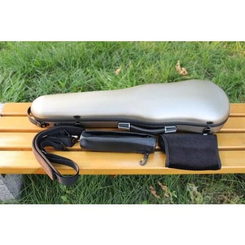 Full size 4/4 violin Case Composite carbon fiber superstrong 200kg pressure gold #6