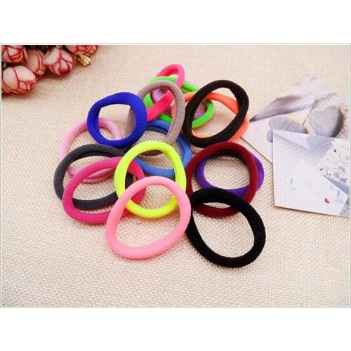 50Pcs Candy Color Elastic Headband Hair Rope Rubber Bands Scrunchy Hair Accessories Gum For Girl Kid Ponytail