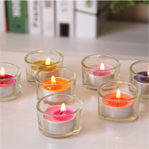Christmas Simple Small Glass Candle Holder Valentines Romantic Girlfriend Home Decor Tea Light Wholesale Wedding Decoration