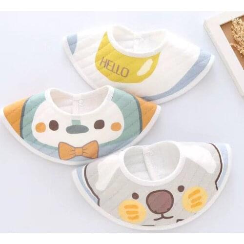 Newborn Baby Burp Cloths 2021 New Fashion Feeding Bibs 3Pcs Soft Burp Cloths Infant Cartoon Cute Bibs Children Cloth Accessories