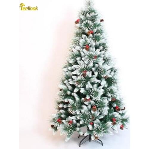 Teellook 1.8M / 180CM Modified Pine Needle Mixed Snow Christmas Tree Christmas Hotel Shopping Arcade Decoration Decoration