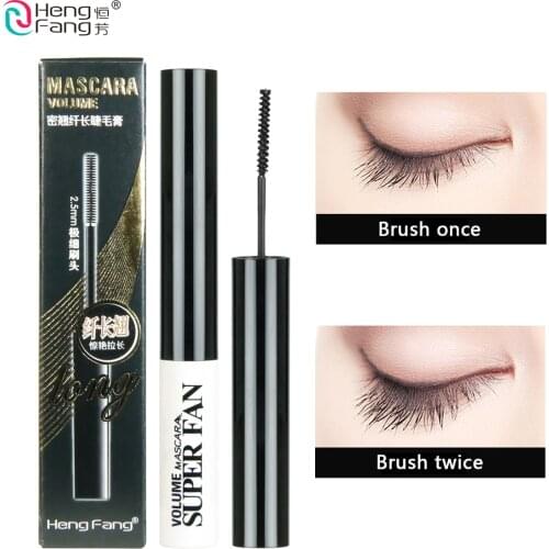 Dropship Hengfang Curling Lengthening Mascara Fast/Quick Dry Thin Brush Thick Mascara Big Eyes Makeup Eyelash Waterproof #H6222