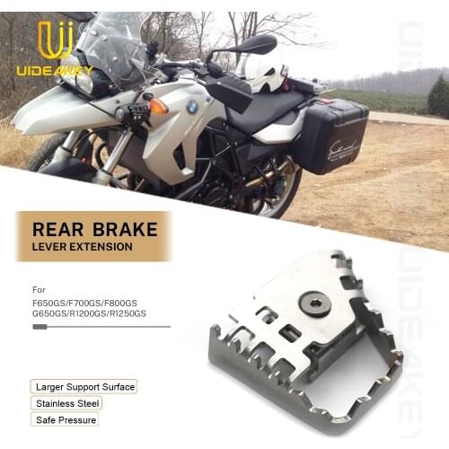 Motorcycle Rear Brake Pedal Step Tip Plate Enlarge Extender For BMW F650GS F700GS F800GS R1200GS R1250GS G650GS Accessories