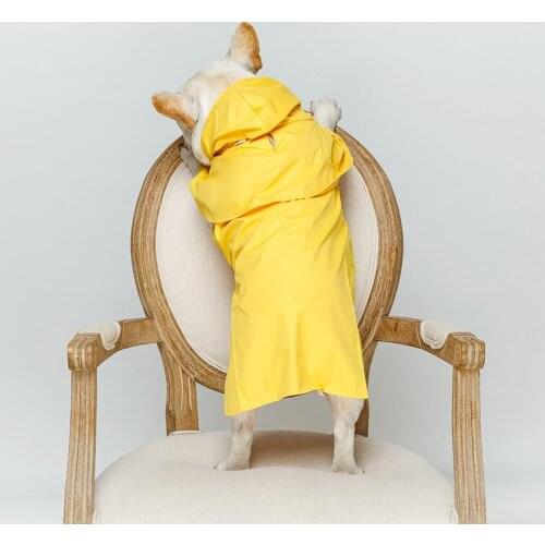 Dog Waterproof Raincoat Pet Reflective Strip Spring And Summer Fashionable Breathable Not Easy To Fade Dog Clothes Big Dog