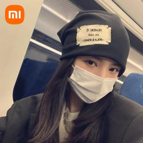 Xiaomi Four seasons all-match pile hat Japanese cold hat black Baotou cap breathable thin section net red hedging cap month cap