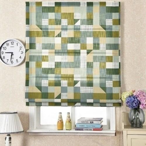 High Quality Roman Blinds Window Curtains Blackout Or Light Filtering Fabric Model RM20 Designs Manual Chain Control Customize