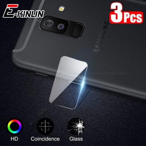 3pcs Back Camera Lens For Samsung Galaxy A6 A8 J6 J4 Plus A9 A7 A5 A3 2018 2017 J3 Pro 2016 Tempered Glass Screen Protector Film