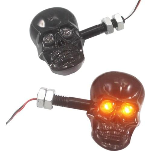 12V Yellow lighting skeleton hand silver Halley motorbike indicator moto flashers brake blinker motorcycle turn signal light