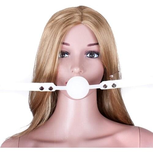48MM PU Leather Open Mouth Ball Gag Adult Games bdsm Sex Toys for Couples Flirting Sex Products for Women Sex Games for Adults