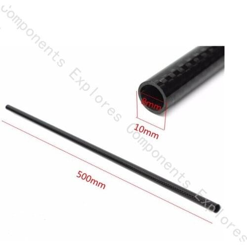 8mm x 10mm x 500mm Roll Wrapped Carbon Fiber Tube Boom for Hypercube 3D printer,2pcs/lot