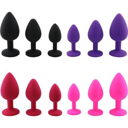 3 Size Butt Anal Plug Safe Silicone Dilator Stimulator Massager Stopper Adult Sex Toys Shop For Women Men Erotic Masturbator