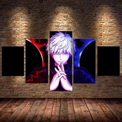 Jujutsu Kaisen Anime Poster Oil Painting Satoru Gojo Wallpaper Canvas Art Wall Living Room Decor Murals Gifts