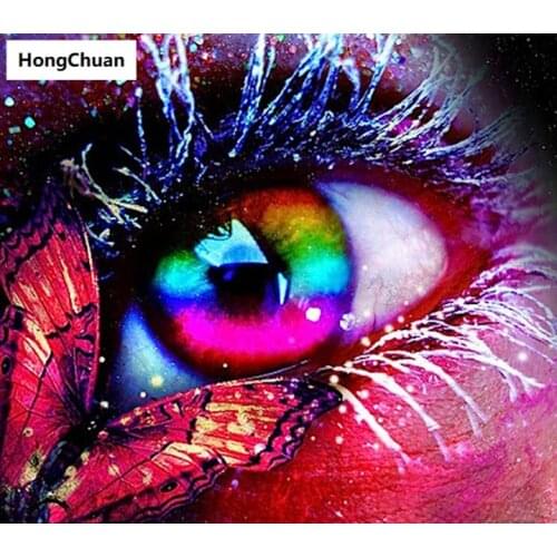 Butterfly eyes full square round 5d diy diamond painting diamond mosaic crafts diamond embroidery rhinestone decoration gift