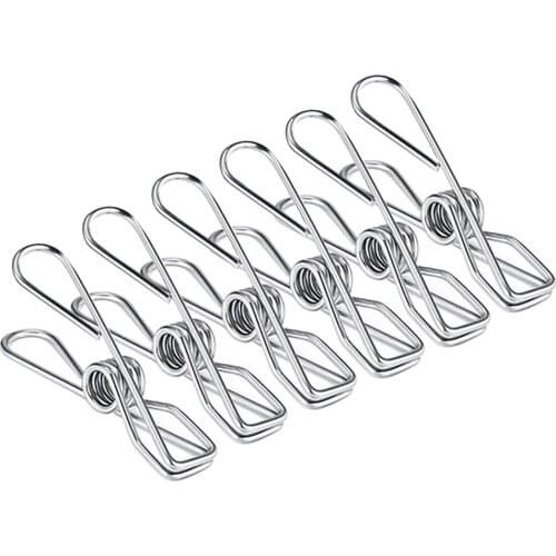 Stainless Steel Holders Hang Clamps Clips Washing Line Clothing Pins Pegs Household Clothespin Multipurpose Sealing Clip Wire
