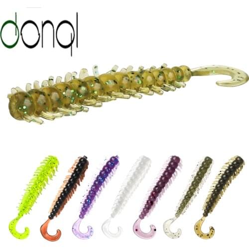 DONQL 10Pcs Fishig Soft Lures 50mm 1g Worm Centipede With Many Feet Silicone Baits Jiging Bass Swimbait Artificial Tackle Lures