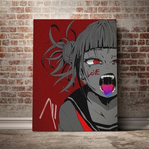 Canvas Prints Paintings Anime Wall Art 1 Panel Poster Modular Himiko Toga Boku No Hero Academia Modern Pictures For Living Room