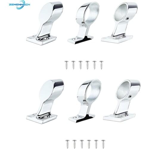 2PCS Marine Grade 316 Stainless Steel Boat Hand Rail Fitting Marine Railing Support Bracket Tube Stanchion Hardware Yacht Sail