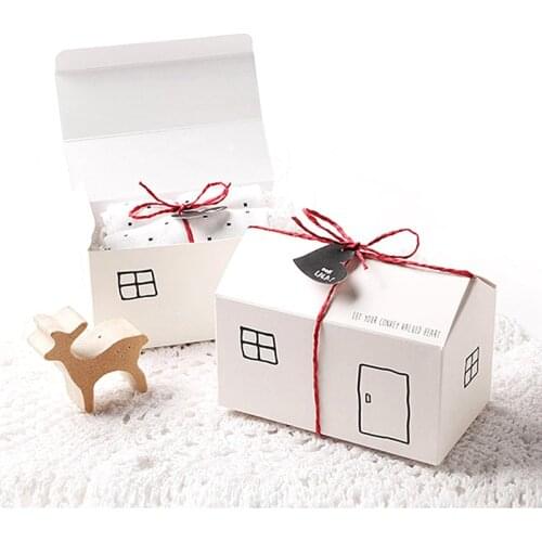1set Special House Shape Wedding Candy Box Beautiful Birthday Cookie Cake Box Party Decoration Gift Box