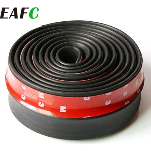 2.5m Car Front Bumper Lip Skirt Splitter Protector TPVC Front Bumper Strip Car Scratch Proof Adhesive Rubber Strips 60mm Width