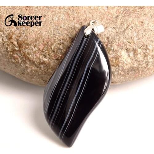 Fashion Women Man Necklace Pendant Big Natural Botswana Agates Stone Pendant Slide Healing Crystals for Jewelry Making BA505