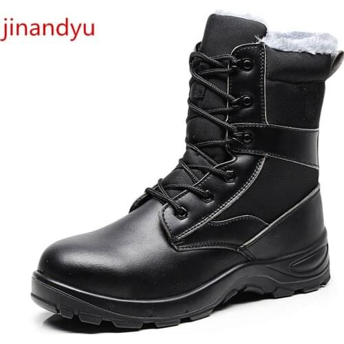 Army Boots Safty Shoes Man Steel Toe Shoes Work Clothes Men Anti Piercing Waterproof Comfy Combat Boots Working Shoes Man Safety