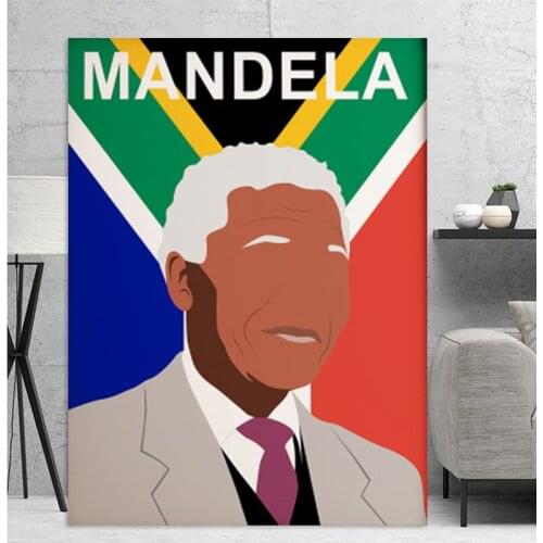 Nelson Mandela Great Leader Star Art Painting Animation Poster Prints Canvas Oil Painting Art Wall Pictures For Childrens room