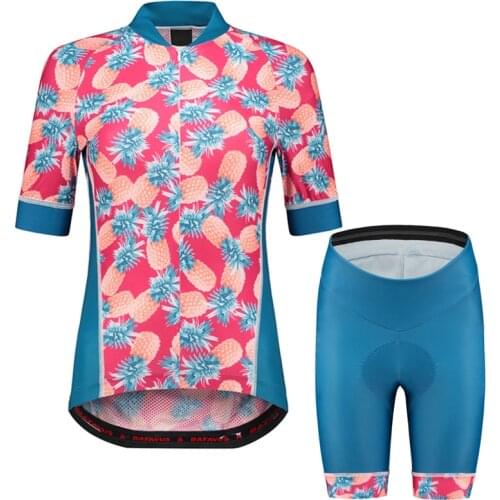 NEW Womens Pineapple Bike Shirt Short Sleeve Cycling Jersey Bicycle Clothing Sets Wear