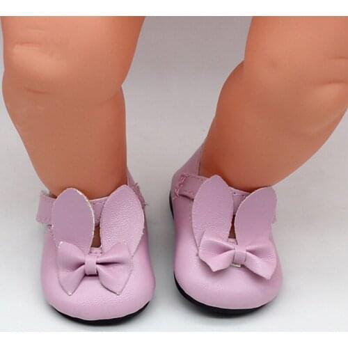 Cute Rabbit shoes For 18 inch 45CM Girl Doll, shoes for 43CM Baby doll shoes