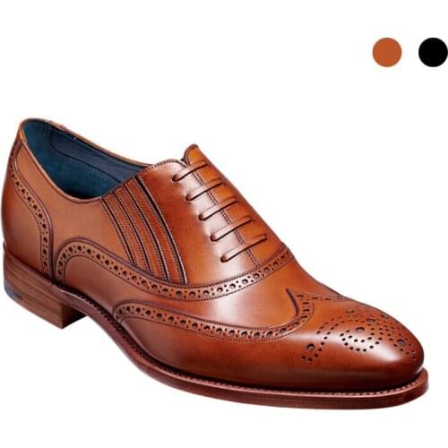 Oxford Brogue Dress Shoes for Men Wedding Man Shoe Original Designer Luxury Genuine Leather Handmade Men Shoes