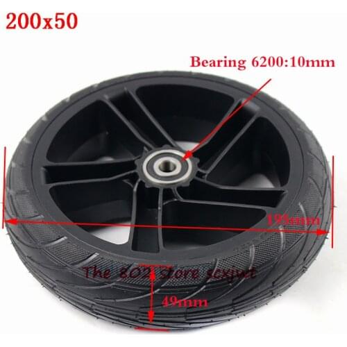 Super Front and rear Scooter Solid Tire for Xiaomi Ninebot ES1 ES2 Electric Scooter Kickscooter 8 inch 200x50 Non-Pneumatic Tire
