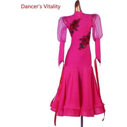 Modern Dance Female Adult elegant Dress Ballroom Dancing Big Swing Skirt Child Ballroom Dancewear Waltz Performance Clothing