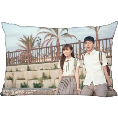 Hot Korea-Pop Custom Akdong Musician AKMU Satin Pillowcase 35x45cm (one side) Printed Zipper Silk PillowCover Custom Logo gift