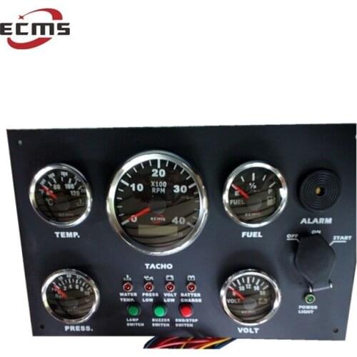 Marine Engine Instrument Gauges panel, Compatible All Vessels Dashboard 12 V 24 V
