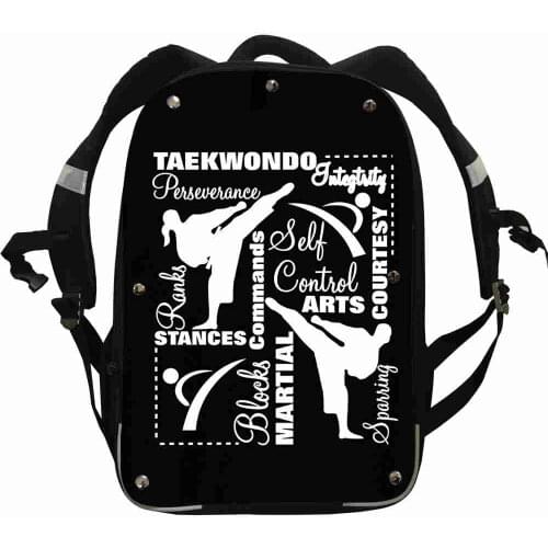 Taekwondo Backpack Martial Judo Karate Aikido Jeet Kune Do Animal Women Men Boys Girls Teenager School Bags Mochila Bolsa