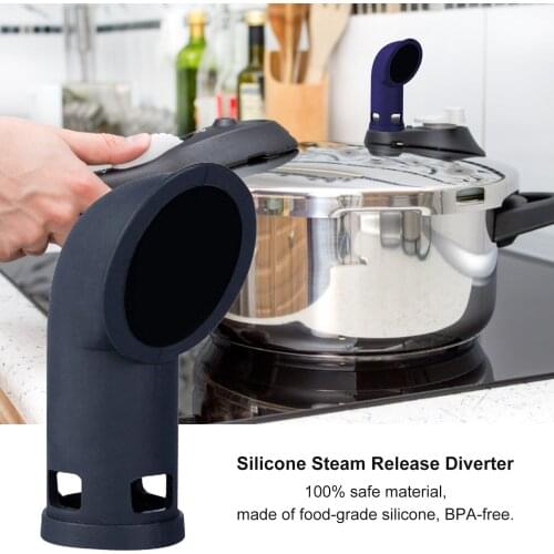 Silicone Steam Release Diverter 360 Degree Rotating Design Pressure Kitchen Cooker Supplies Pressure Release Valve Accessories