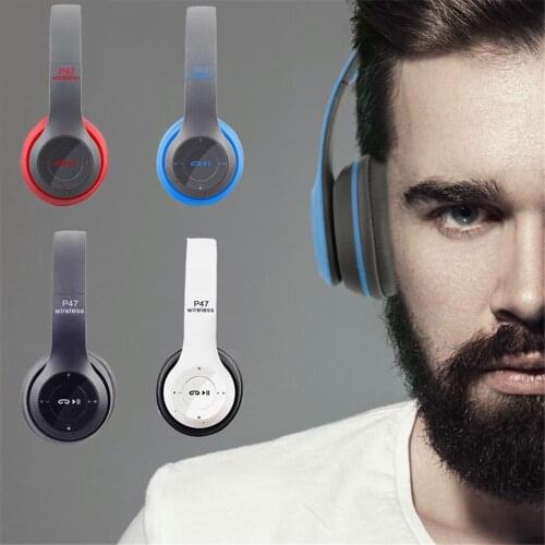 Foldable Wireless Headphone 9D HiFi Bass Music Bluetooth Headset Stereo Gaming Headband Earphone with Mic for Xiaomi Cell Tablet