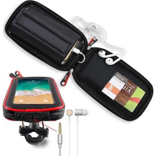 Motorcycle Handlebar Rear Mirror Mount Bag case phone holder CellPhone Smartphone Holder for iPhone Huawei Samsung Xiaomi HTC