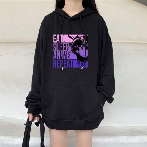 Harajuku Anime Print Hoodie Kawaii Winter Warm Hoodie Funny Cartoon Pattern Streetwear Couple Hoodie Harajuku Unisex Sweatshirt