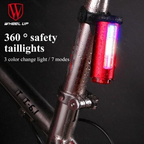 Bike Light USB Rechargeable bicycle rear light Seat post Tail-light 7 Modes COB Lamp Beads LEDS Bicycle Light cycling Velofonar