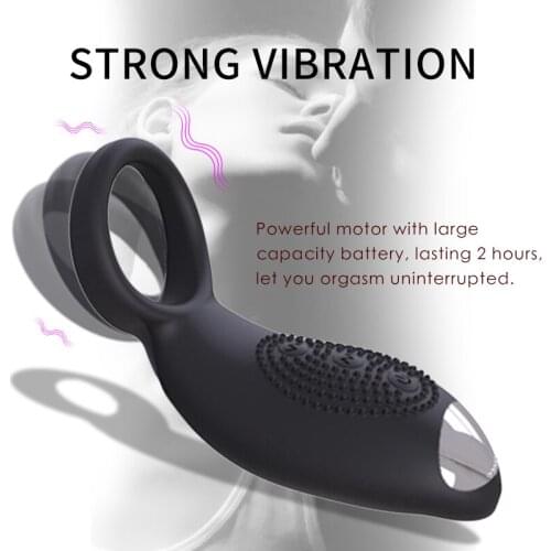 Man Nuo Delayed Ejaculation Penis Vibrating-Sleeve Extender Intimate Toys Cock-Ring Vibrator Sex-Toys Time Penis-Ring Vibrating